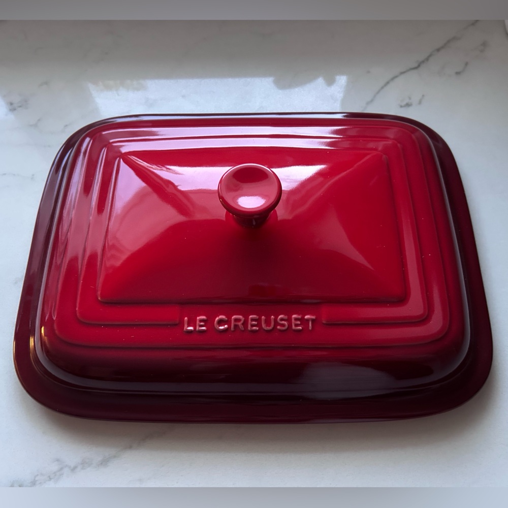 Le Creuset rectangular casserole lid - Cerise red ombré
